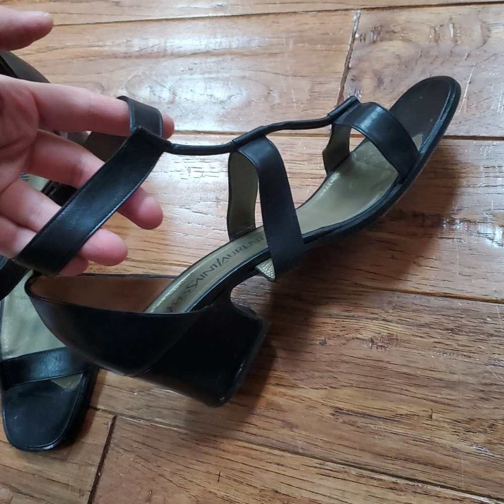 Yves Saint Laurent Y2K Black Strappy Heels - Picture 3 of 14
